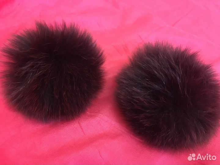 Помпоны из натурального меха