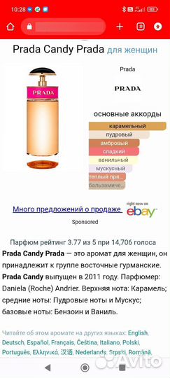 Духи парфюм Prada Candy Prada