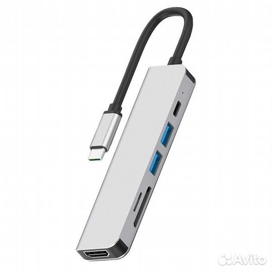 Адаптер/переходник type c 6 в 1, 4k, для Mac book