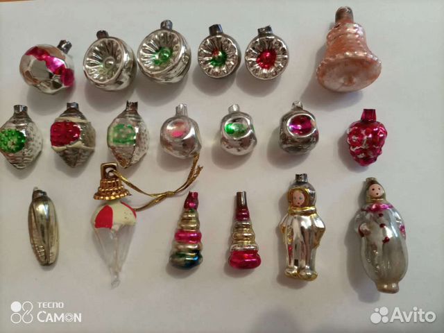 Елочные игрушки Мини СССР (стекло)