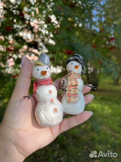 Ватная игрушка Снеговик