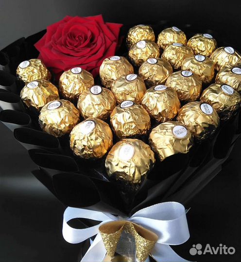 Букеты из конфет Рафаэлло, Фереро, сладкие букеты