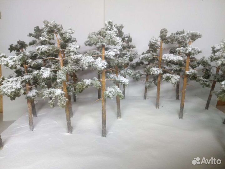 Диорама, деревья, кусты для макета