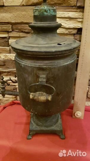 Дровяной старинный самовар