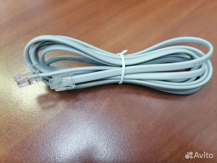 Телефонный модемный кабель RJ-11 + RJ-45