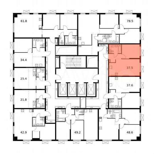 1-к. квартира, 37,5 м², 10/33 эт.