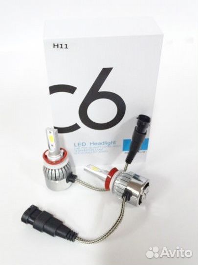 Лампа светодиодная H11 36 Вт 12-24 В 6000K 3800lm