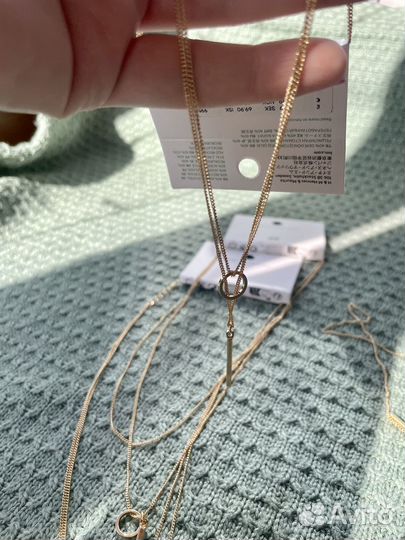 Ожерелье цепочка с кулоном H&M бижутерия