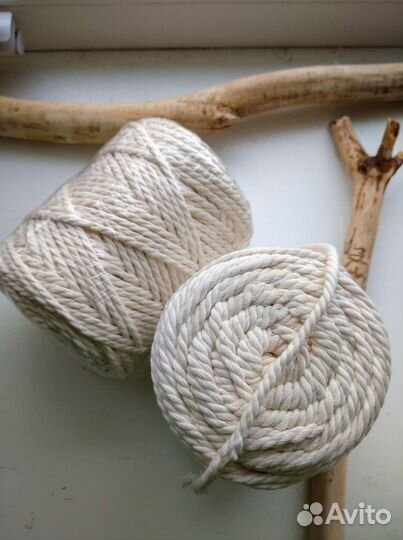 Верёвка хлопковая 4 мм для макраме