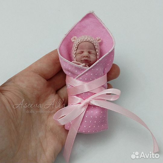 Авторский силиконовый пупсик 6 см