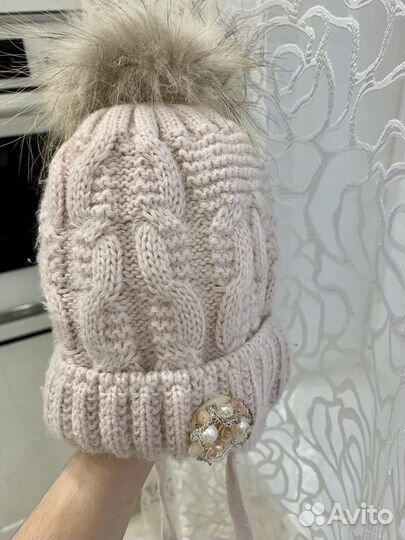 Зимний комплект шапка и шарф