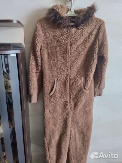 Теплый мужской домашний комбинезон