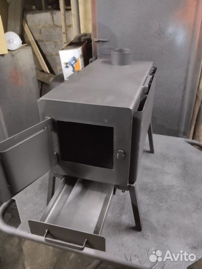 Печка в палатку с тепловыми колодцами