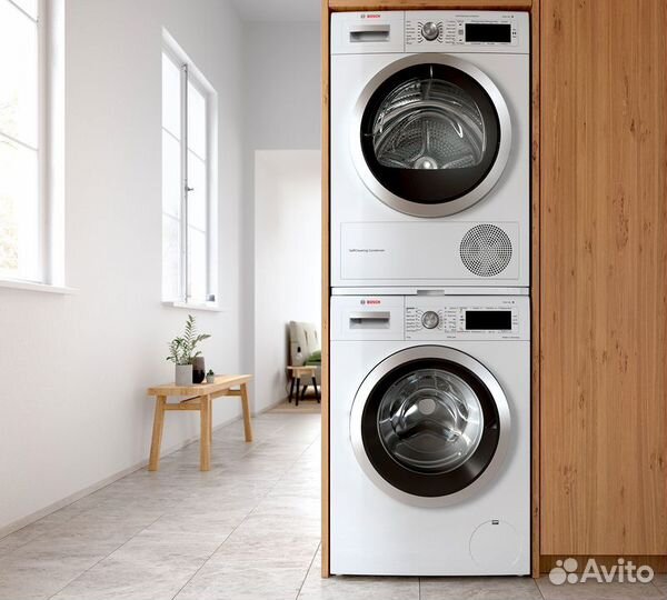 Bosch стиральная + сушильная машина в колонну