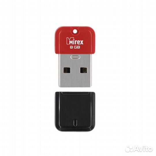 Флешка 8GB Mirex Arton, USB 2.0, Красный