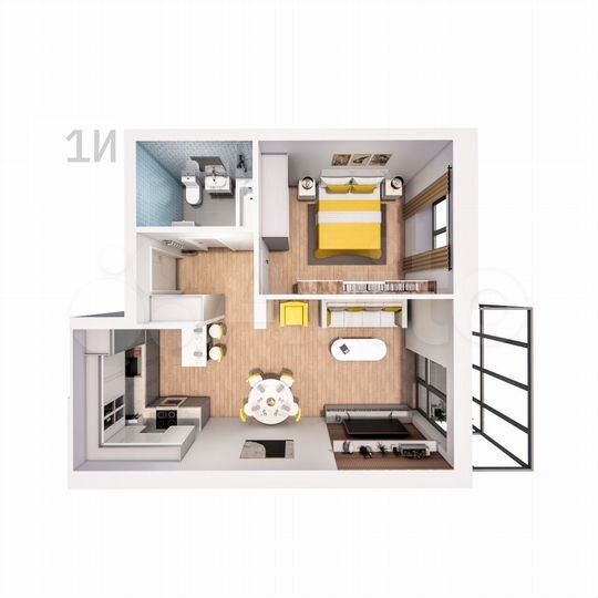 1-к. квартира, 50,7 м², 7/25 эт.