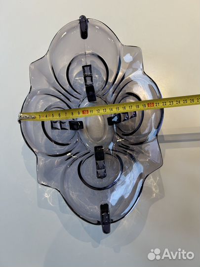 Фруктовница фиолетовое стекло СССР