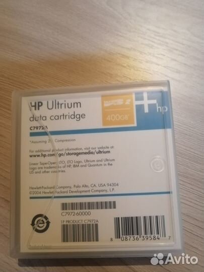 Ленточный картридж 400GB HP Ultrium LTO2 (C7972A)