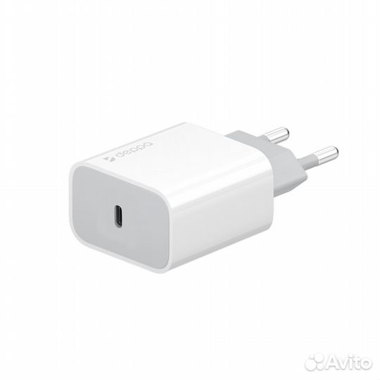 Сетевое зарядное устройство Deppa USB-C 25W (Белый