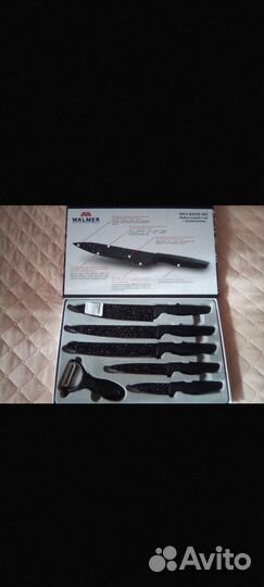 Набор ножей 5 шт и овощечистка фирмы walmer