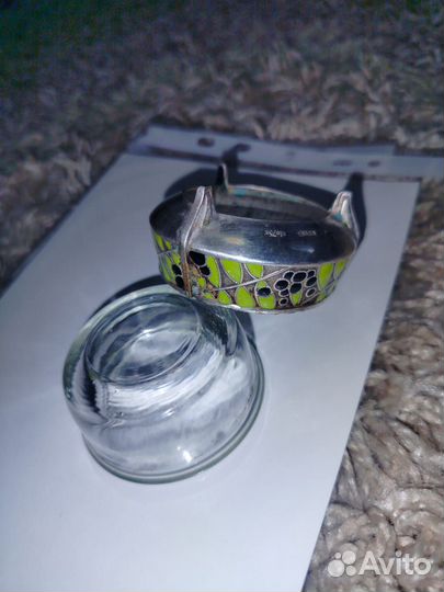 Горчичница-солонка СССР мельхиор