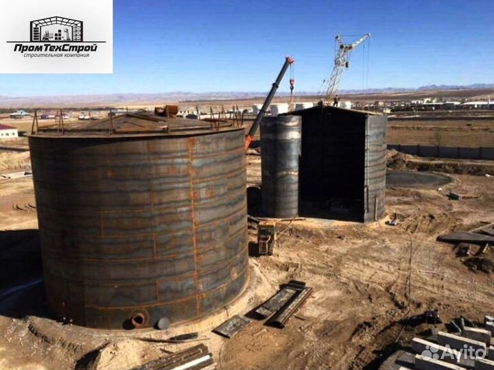 Резервуар вертикальный стальной рвс -1000м3