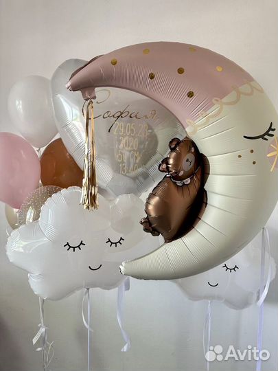 Гелиевые шары на выписку из роддома, гендерный шар
