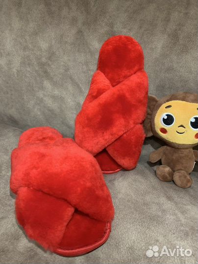 Шлепанцы из овчины