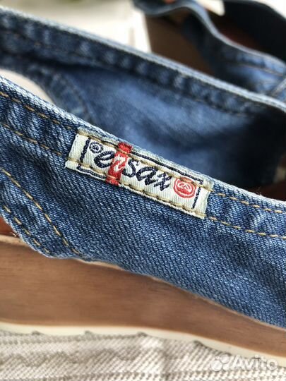 Босоножки джинсовые 37,5 размер