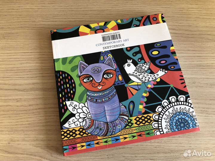 Новый скетчбук раскраска ежедневник с котом