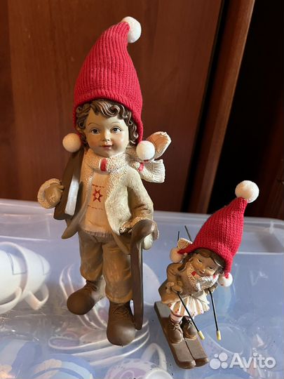 Статуэтка Лыжник с лыжницей