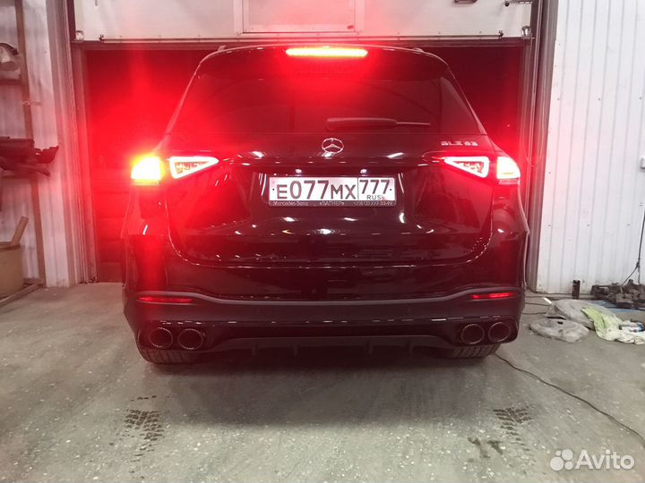 Юбка бампера Mercedes GLE 5.3 Amg Дифузор