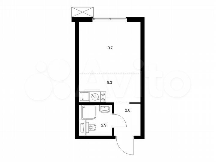 Квартира-студия, 20,5 м², 29/33 эт.