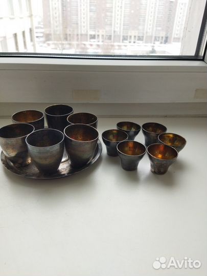 Мельхиоровые стопки наборы