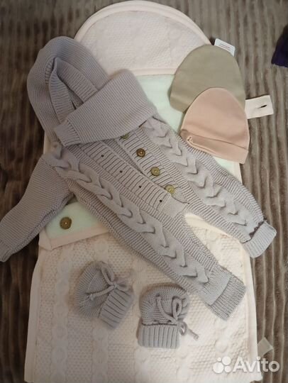 Комбинезон для девочки рост 56-62 и шапочки