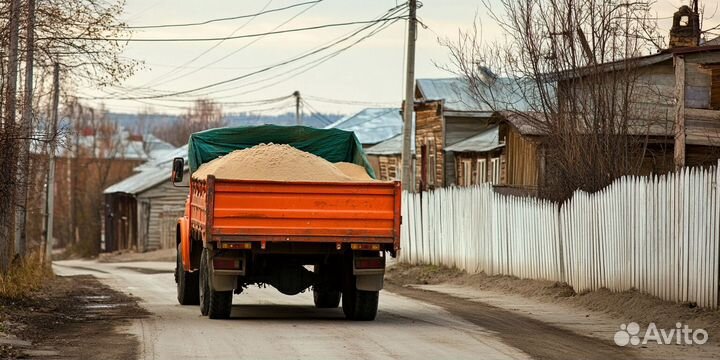 Песок карьерный, речной, мытый. Быстрая доставка