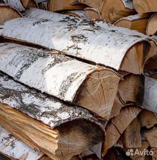 Дрова колотые Доставка в укладку Береза
