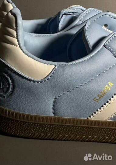 Кроссовки Adidas Samba Blue Люкс