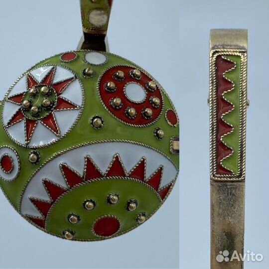 Сито заварочное серебро 925 СССР эмаль позолота