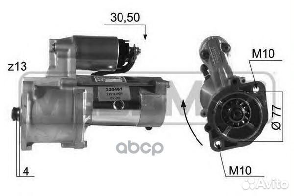 Стартер hyundai H1 -04