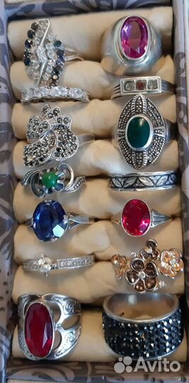 Серебряные кольца серьги Сереб 925/875 Винтаж СССР