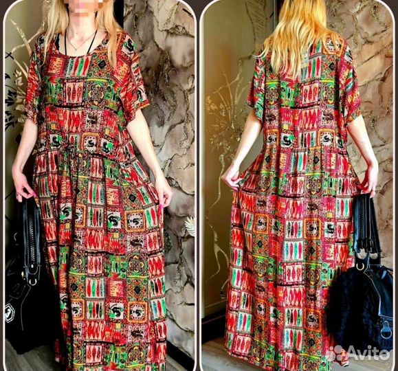 Платье новое лёгкое штапельное р.46-48