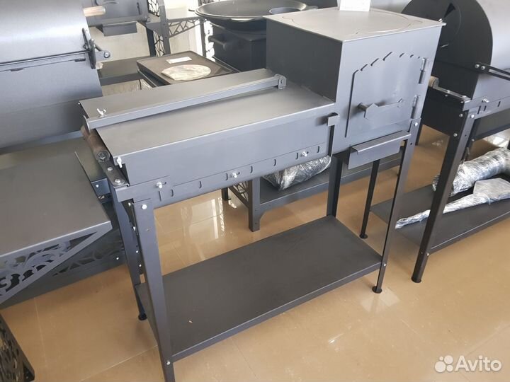 Печь под казан с мангалом 4 мм