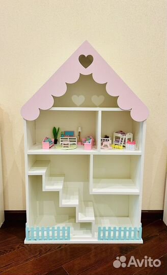 Домик стеллаж для кукол 120х70