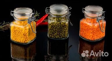 Стеклянные банки с бугельным замком 3 шт