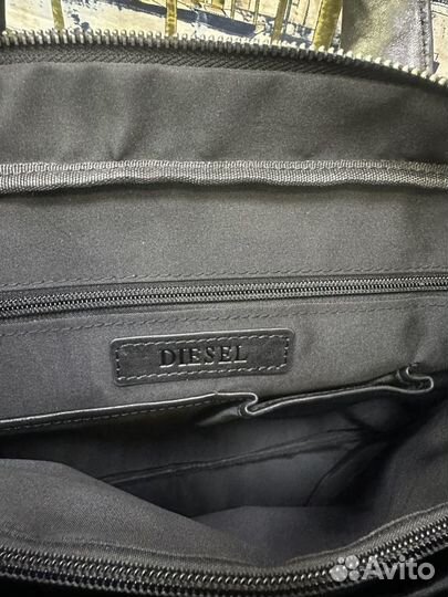 Мужская кожаная сумка Diesel A4 формата