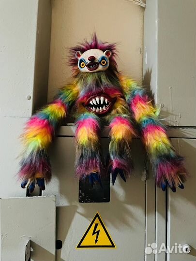 Игрушка ручной работы в смешанной технике