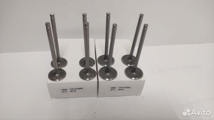 Комплект клапанов Логан ларгус k7m k7j 8 штук