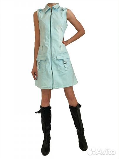 Сарафан джинсовый голубой