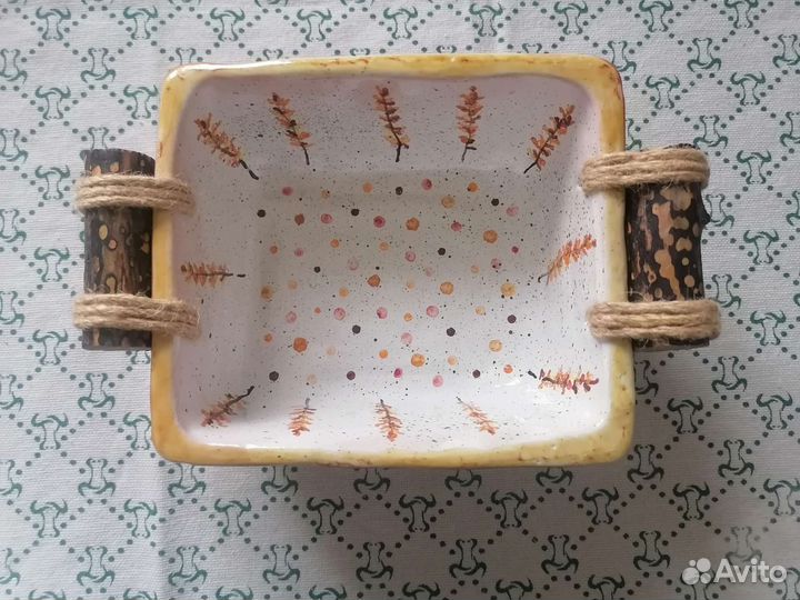 Керамика ручной работы Хлебница для подачи на стол